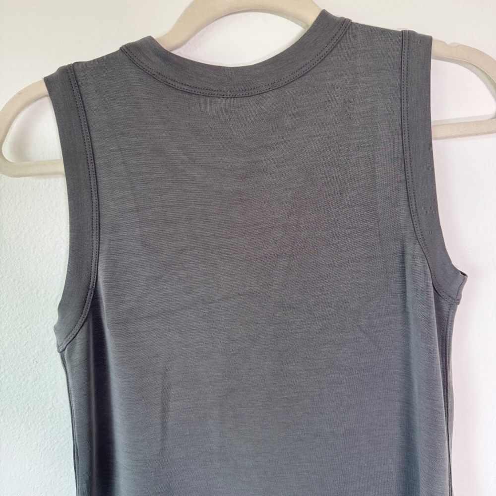 Club Monaco Grey Sleeveless Knit Tank‎ Midi Dress Small - Picture 7 of 8